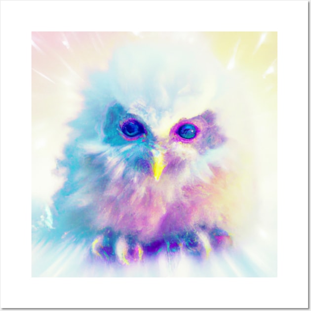 Cotton Candy Baby Owl Wall Art by Cotton Candy Art